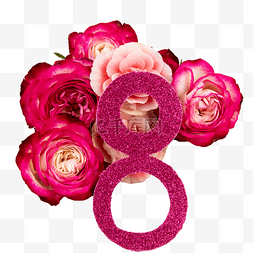 38妇女节节日装饰花朵
