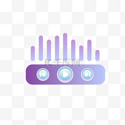 紫色语音图标