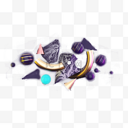 暗紫色多边型圆球