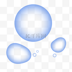 创意水蓝色漂浮气泡