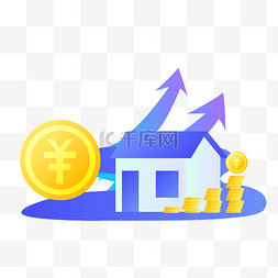 房产证章图片_房产涨价房屋金币