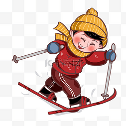 儿童冬季运动图片_儿童滑雪