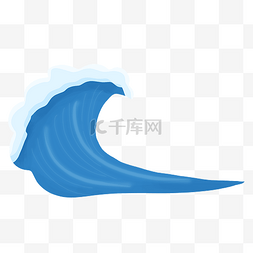 乘风破浪卡通图片_卡通海浪浪花冲浪免抠素材