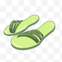 的凉鞋图片_绿色的凉鞋插画
