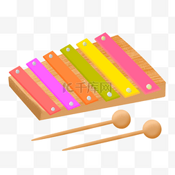 木制彩色钢琴