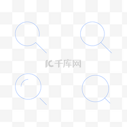 线条ui图片_线条放大镜免抠图