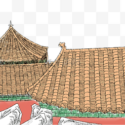 国画古建筑装饰画