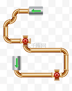 水管喷泉图片_金色的水管