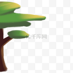 卡通绿色大树