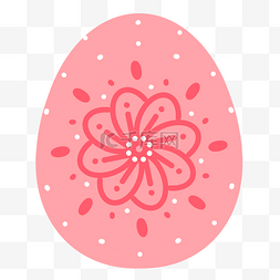 粉色底花朵装饰复活节彩蛋