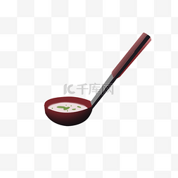 勺子里的红豆图片_餐具仿真勺子装饰元素