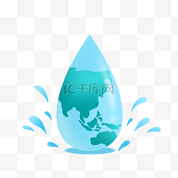 世界水日创意水滴