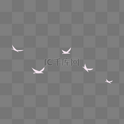 大雁飞翔图片_卡通白色的大雁免抠图