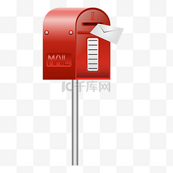 红色烤漆邮箱图片_红色信箱