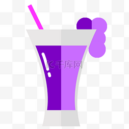 葡萄汁饮品图片_紫色立体葡萄汁