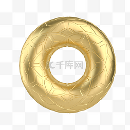装饰圆环图片_黄金质感纹理圆环装饰