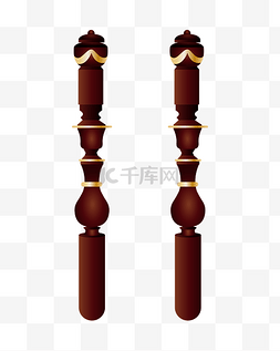棕色的柱子