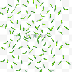 绿色花纹背景素材图片_卡通绿色茶叶花纹素材背景
