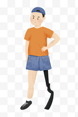 残疾人活动假肢运动员