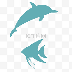 海洋海豚图片_海洋动物海豚剪影