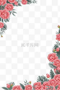 玫瑰花图片_玫瑰海报边框三八女神节女王节妇
