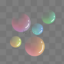 透明彩色气泡