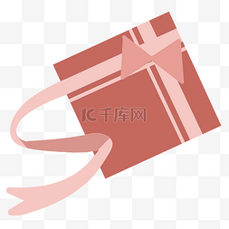 红色蝴蝶结丝带绑带装饰礼盒