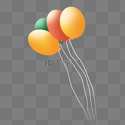 彩色气球插画
