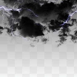 闪电云层图片_强光紫色闪电效果云层