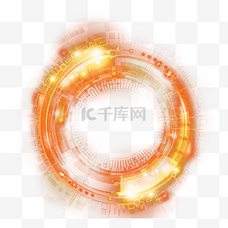 圆形科技光圈图片_金色科技圆形边框