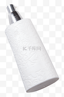 白色瓶子白檀雕刻花纹简约盆栽化