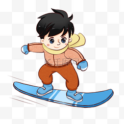 儿童运动素材图片_冬季运动儿童滑雪