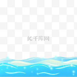 手绘海浪