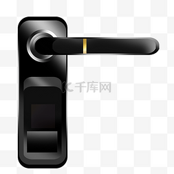 黑色门锁图片_指纹锁智能锁
