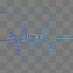波形图片_商务科技心电波