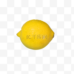 一颗柠檬图片_一颗黄色柠檬