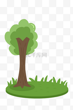 绿植大树树木插画