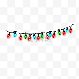 红蓝绿光效黑线单排圣诞彩灯