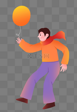2021新年春节男子气球