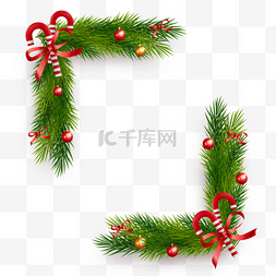 圣诞节树枝素材图片_圣诞节树枝红色拐杖装饰