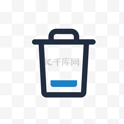应用icon图标图片_卡通灰色的垃圾桶图标
