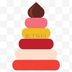 彩色层次图片_彩色层次蛋糕食物元素