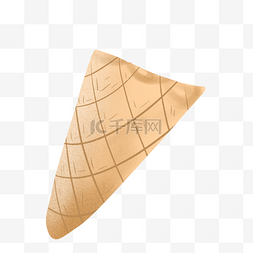 冰淇淋甜品车图片_手绘卡通蛋卷壳免扣元素