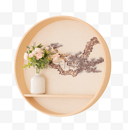 日式微景观花瓶鲜花墙壁装饰