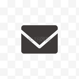 qq电话地址邮箱图片_黑色卡通邮件图标免扣图