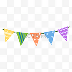生日庆祝道具彩色小旗子
