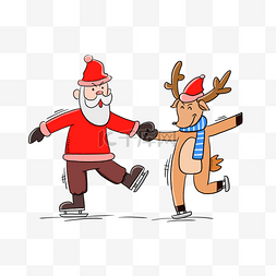创意风圣诞老人麋鹿