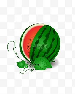 肌理图图片_矢量夏天红色绿色西瓜