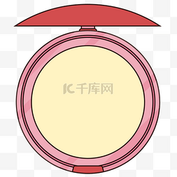 粉底工具图片_圆形的粉底工具卡通