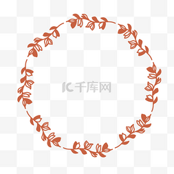 装饰图案花环图片_svg树叶组成的圆环装饰图案
